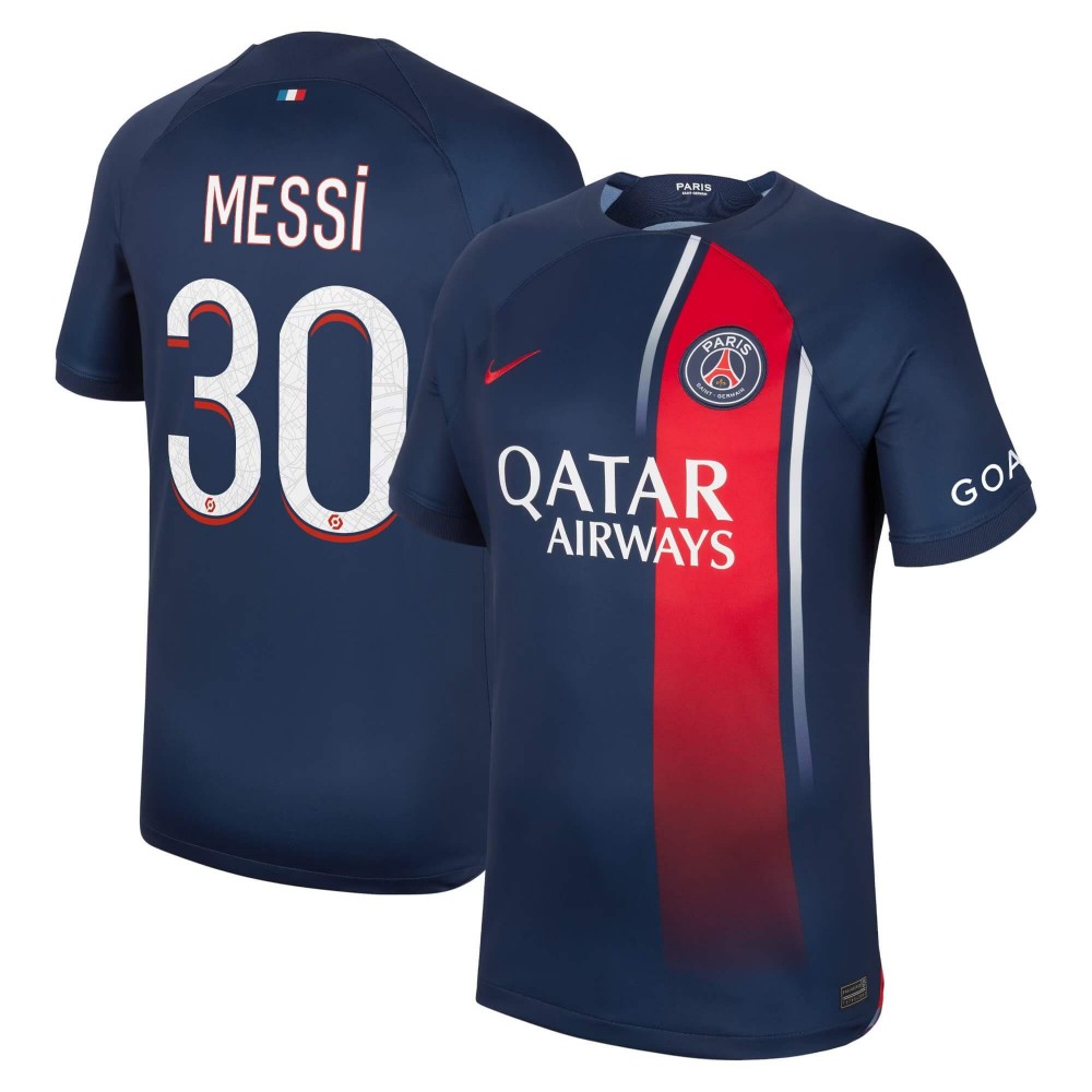 Paris SaintGermain 2023/24 Home Shirt with Messi 30 Final